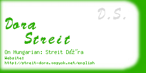 dora streit business card